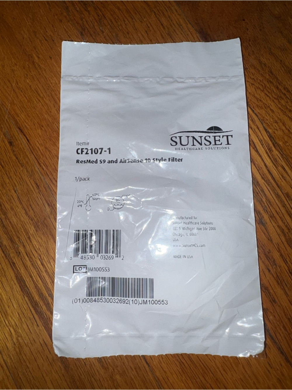Sunset Replacement Filter- 1/pack